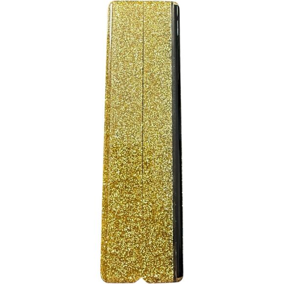 Edie Parker Gold/Black Chevron Acrylic Box Clutch/Bag - Picture 4 of 14